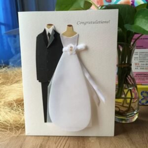 Handmade Bride & Groom 3D Wedding Greeting Card
