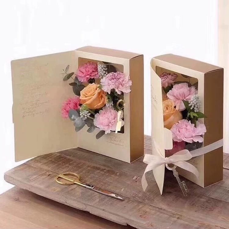 Book-Style Floral Gift Box